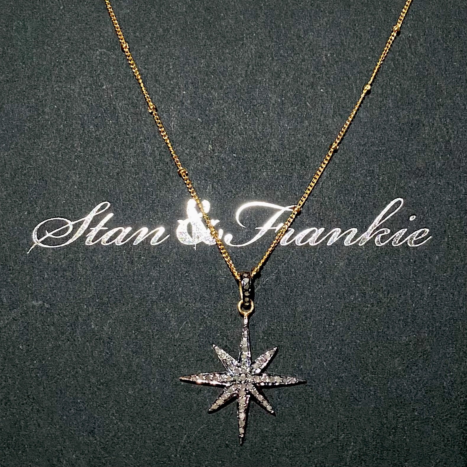 Sunburst Diamond Star Necklace